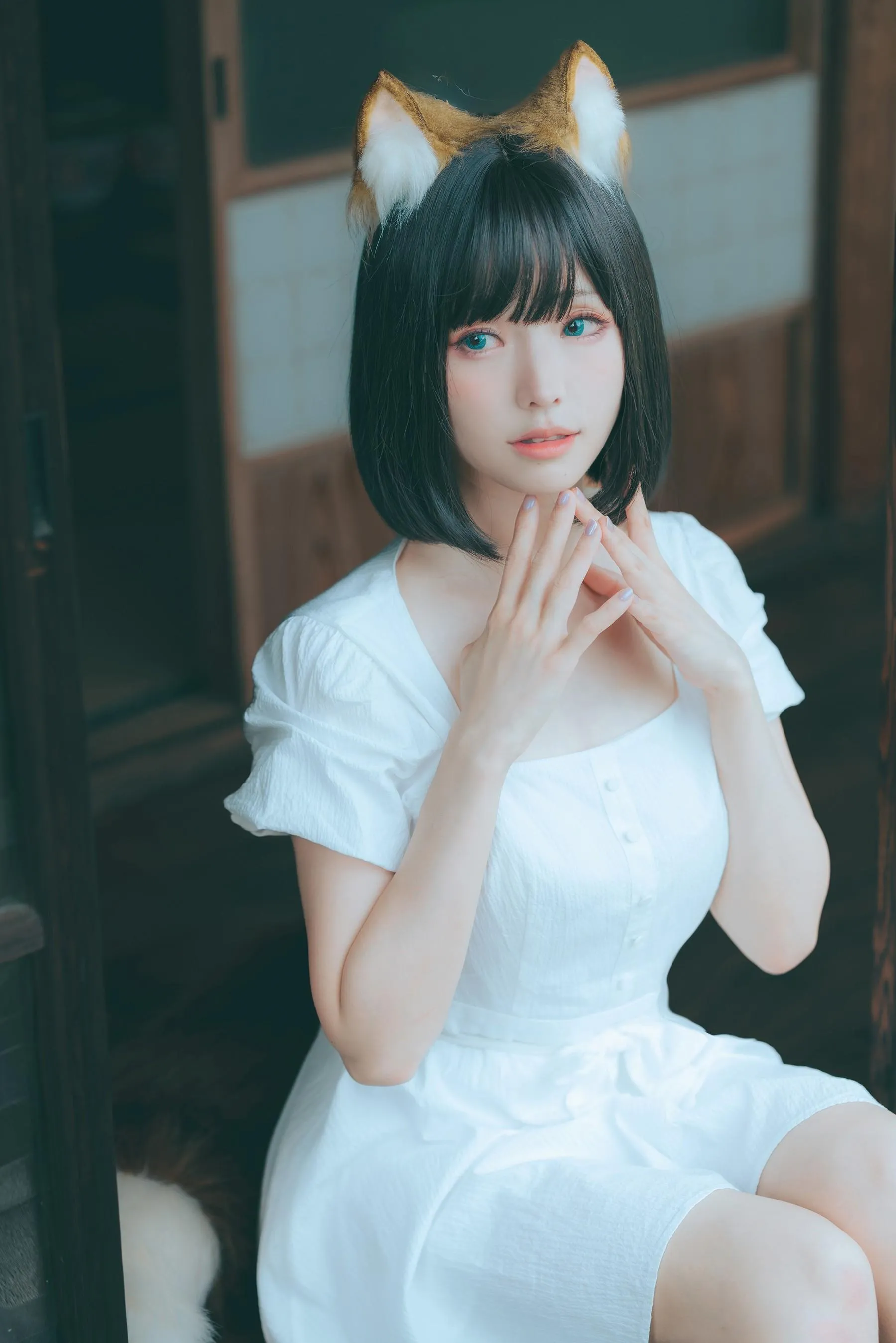 ElyEE子 – NO.114 2023.July B-Dongitsune ~White dress 白洋裝狐少女 [60P]插图2